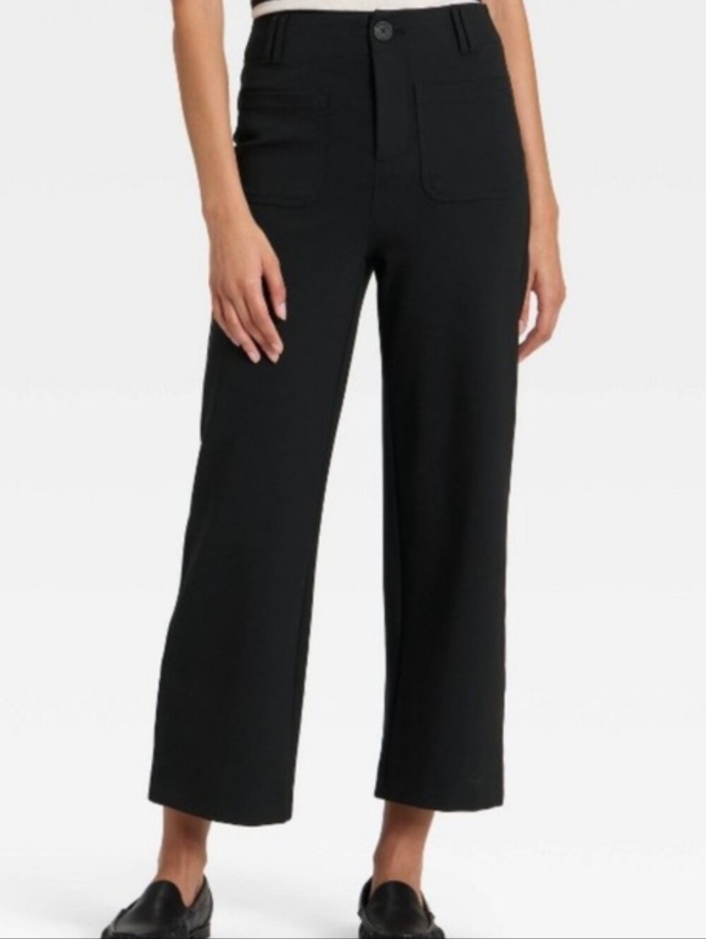 A New Day - Women's High-Rise Cropped Pants- A New Day Black size 4